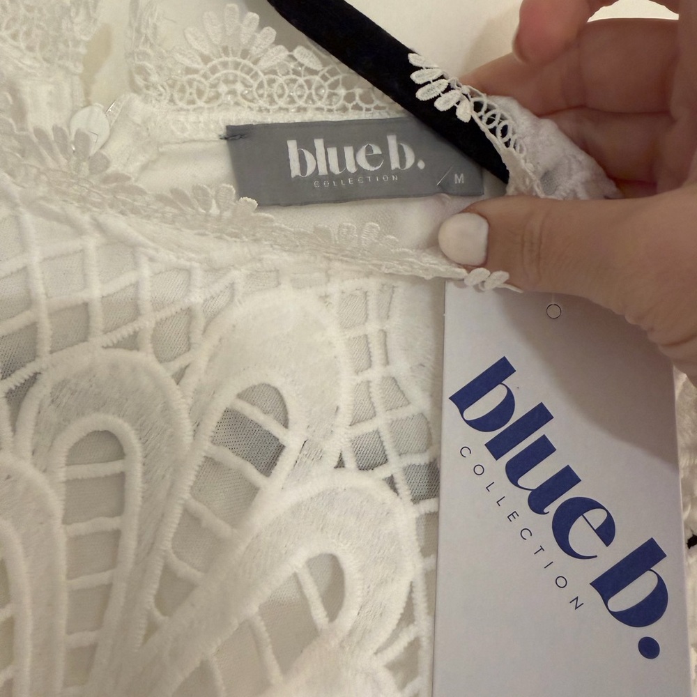 NWT Blue B Collection White Lace Dress - Picture 3 of 4